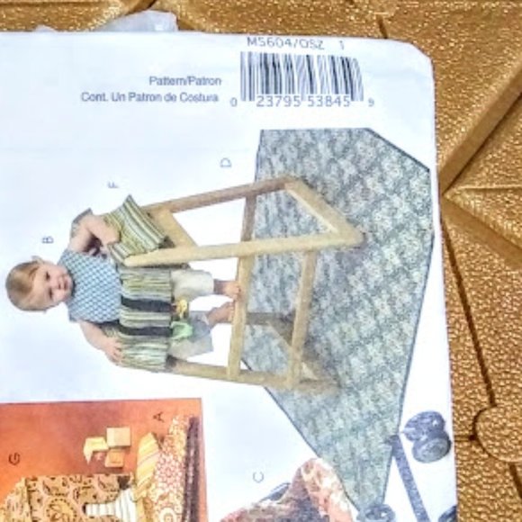 *McCALLS #M5409&M5604*SHOPPING BASKET & HIGH CHAIR COVER*SET OF 2*PRICE IS FIRM - Picture 8 of 9